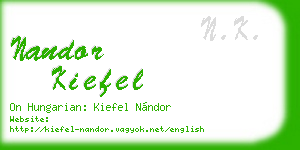 nandor kiefel business card